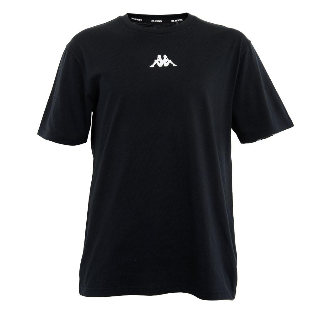 Polera Men Black Banda Back Cross White