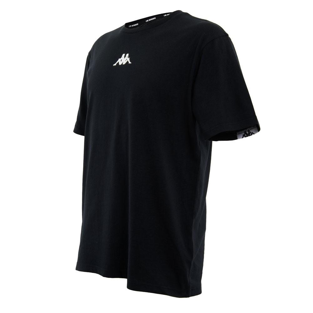 Polera Men Black Banda Back Cross White
