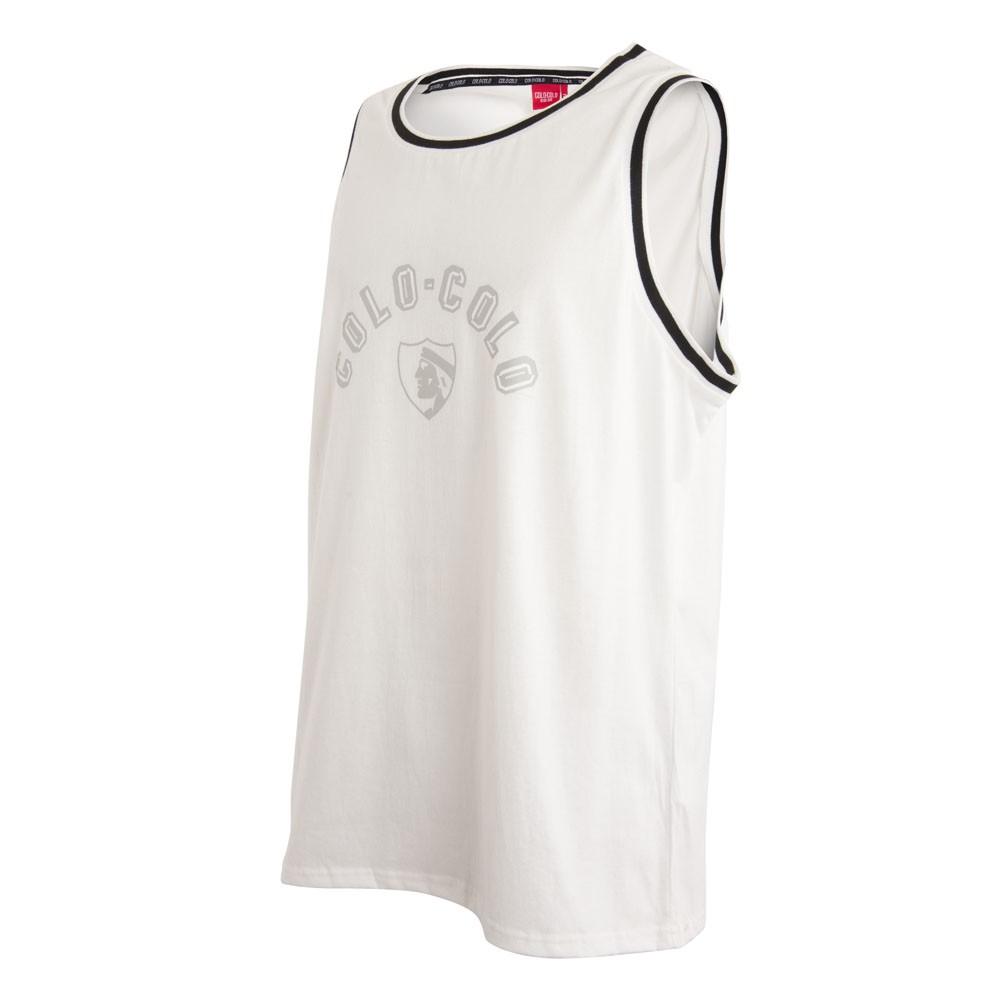 Polera Colo Colo Urbano tank "Trofeos Gris" Blanca
