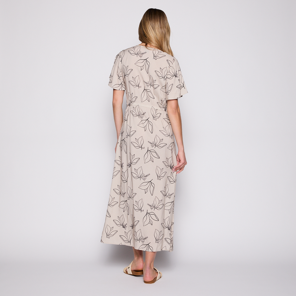 Vestido Reef Women Natural White Buttons