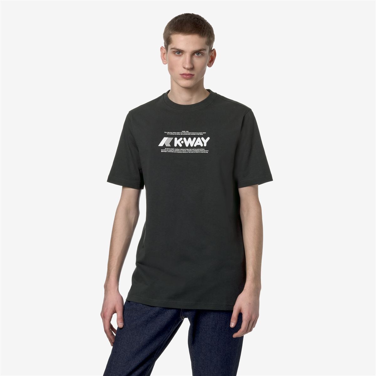 Polera K-Way Men Odom Typo Black Pure