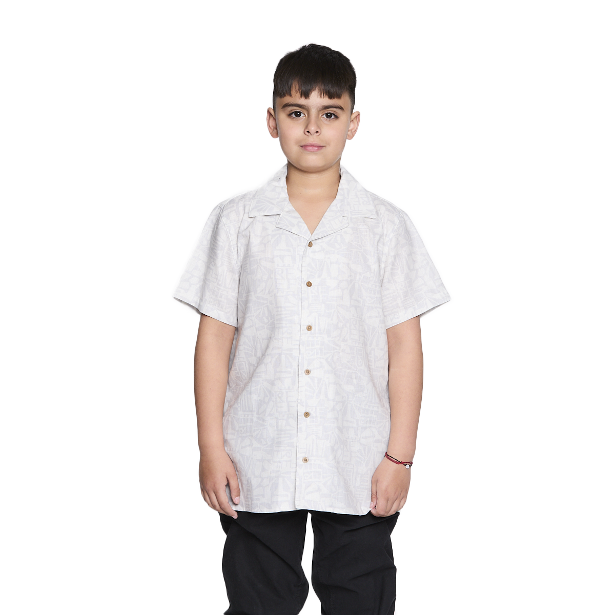 Camisa Reef Kids Gris Diseños Gris Oscuro