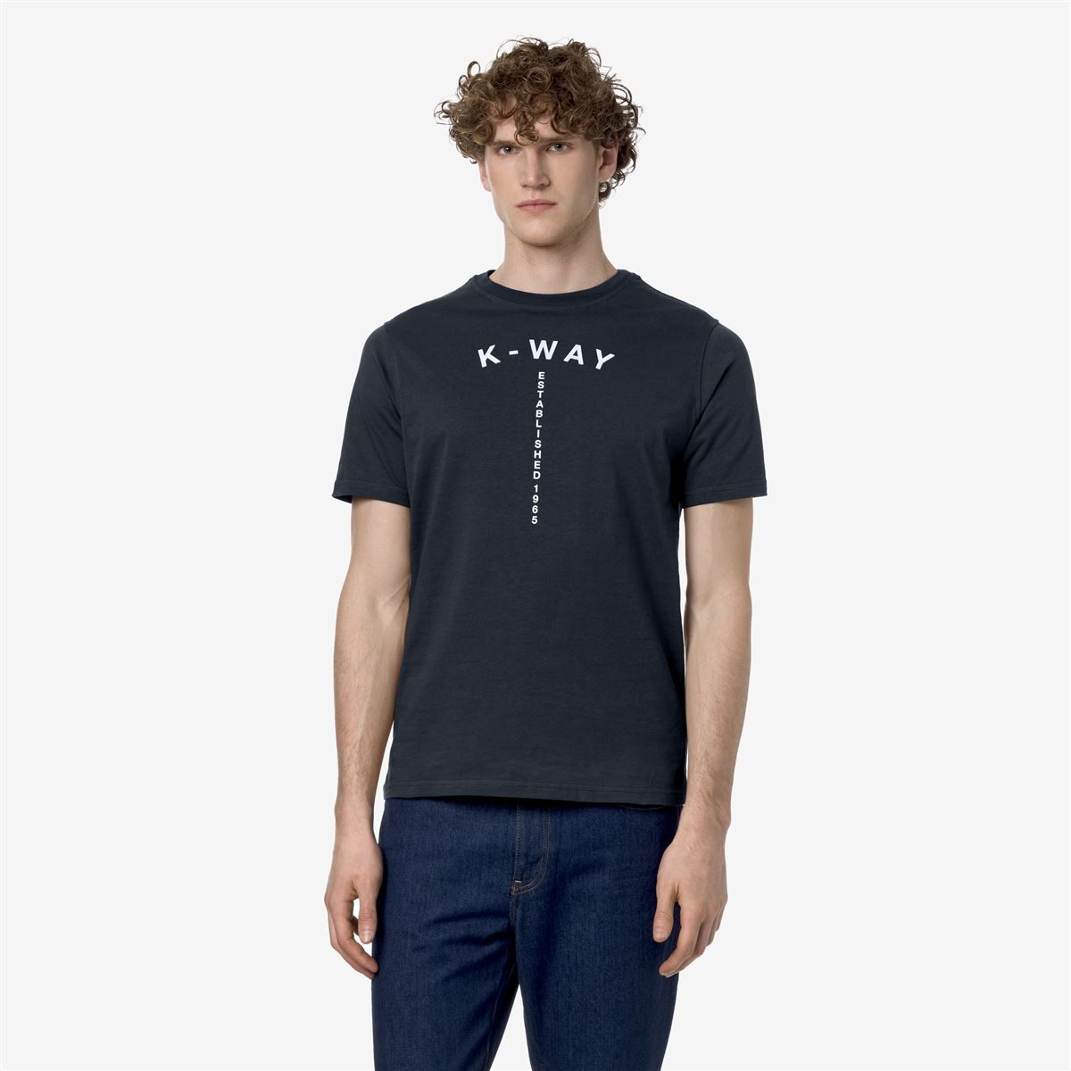 Polera K-Way Men Odom Typo Established Blue Depth