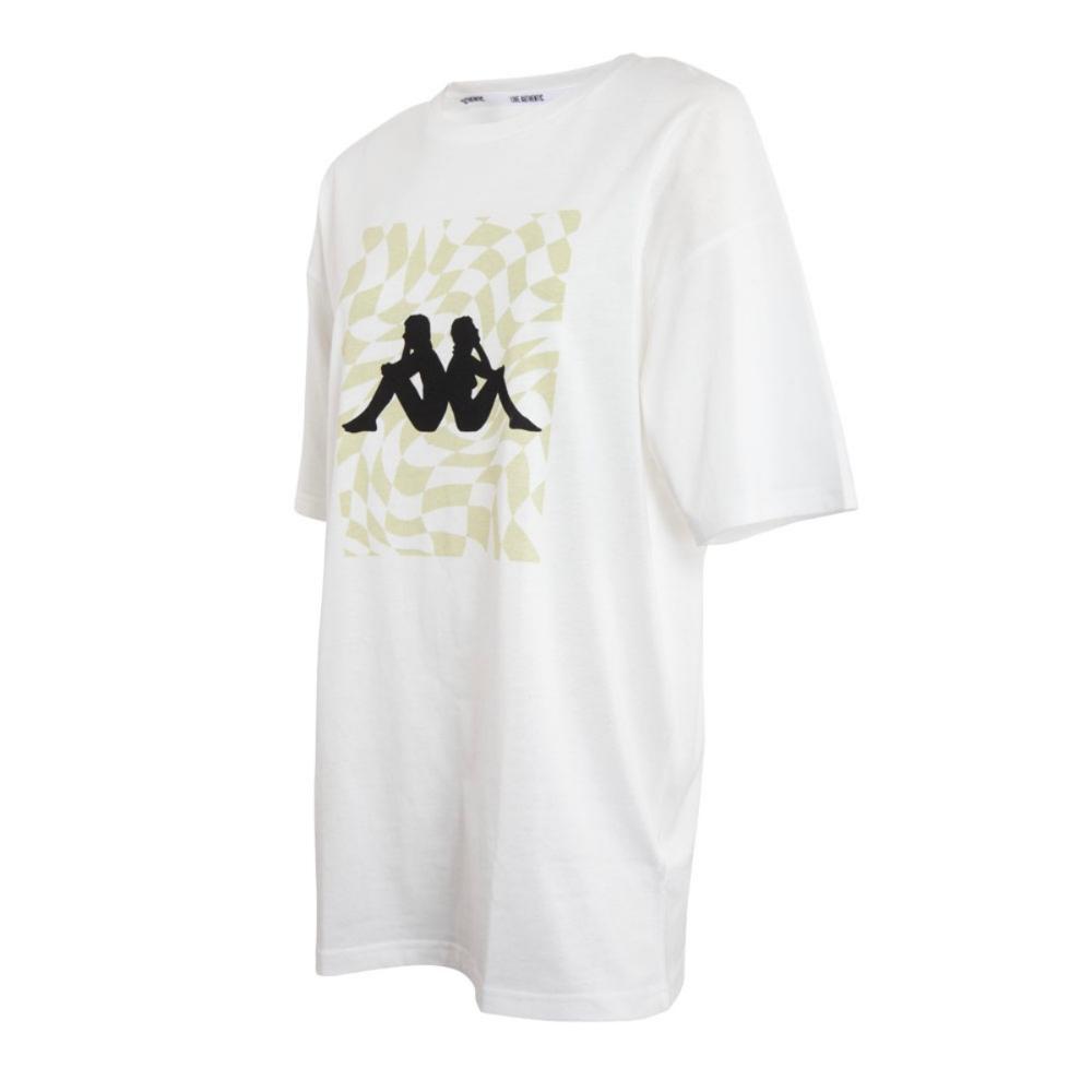 Polera Women Oversize White Print Black Green