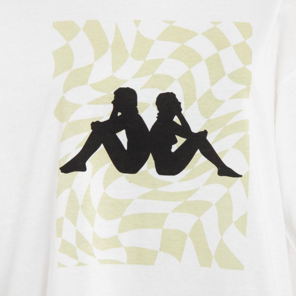 Polera Women Oversize White Print Black Green