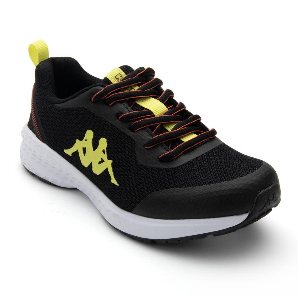Zapatilla Teens Logo Glinch Black Green Lime