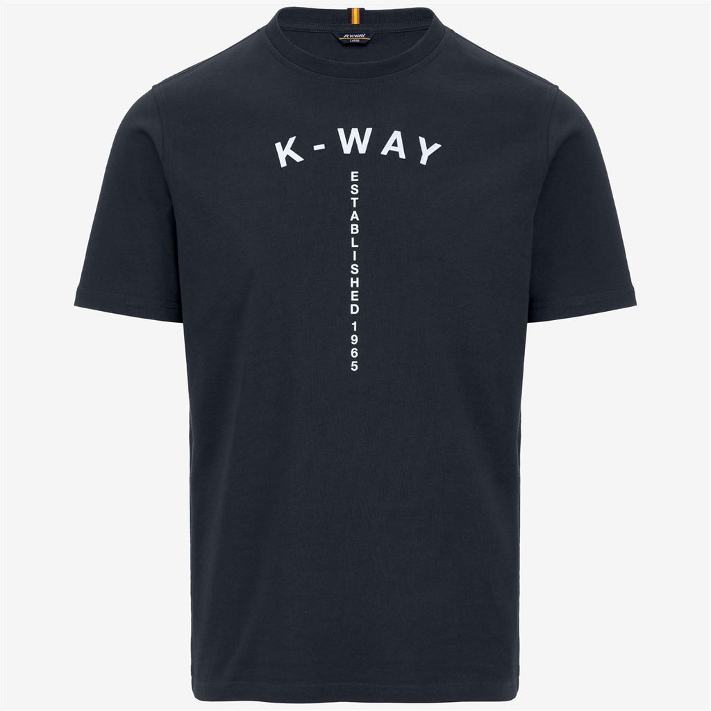 Polera K-Way Men Odom Typo Established Blue Depth