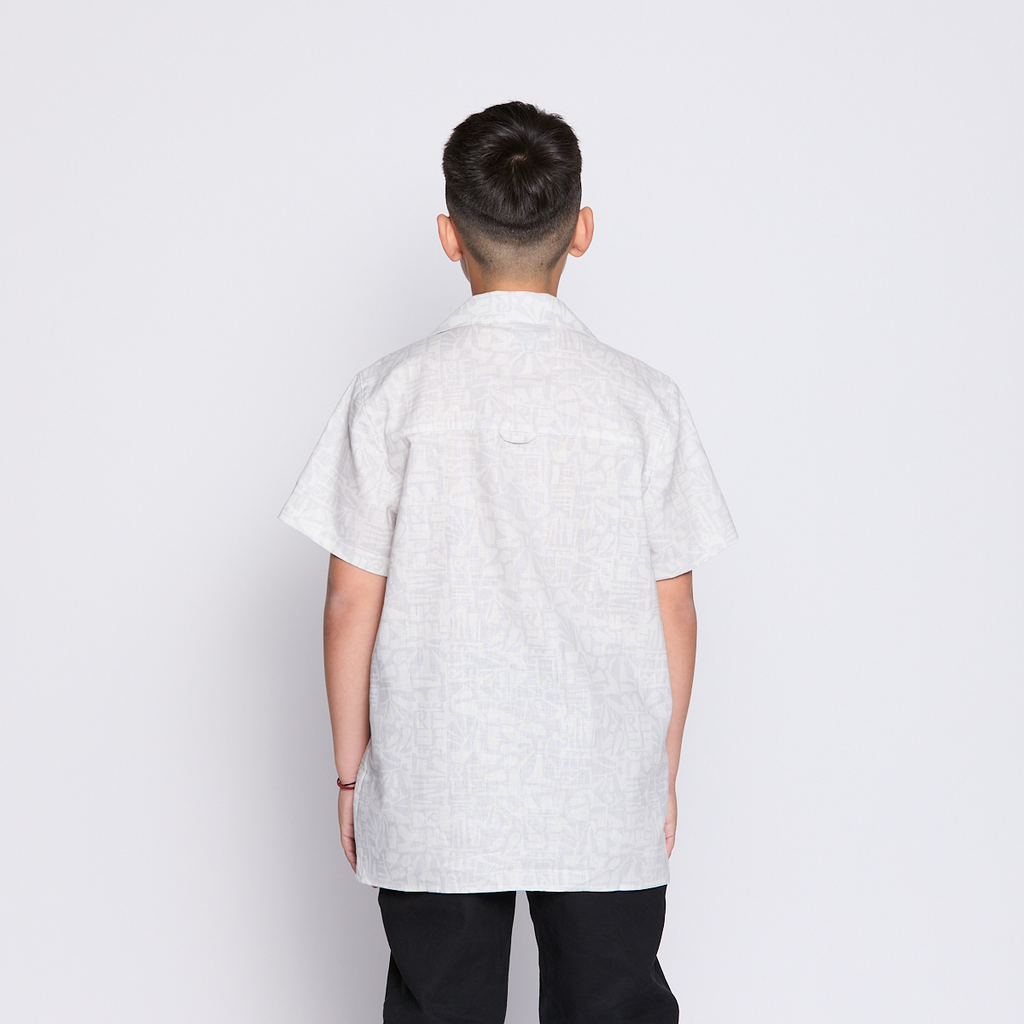 Camisa Reef Kids Gris Diseños Gris Oscuro