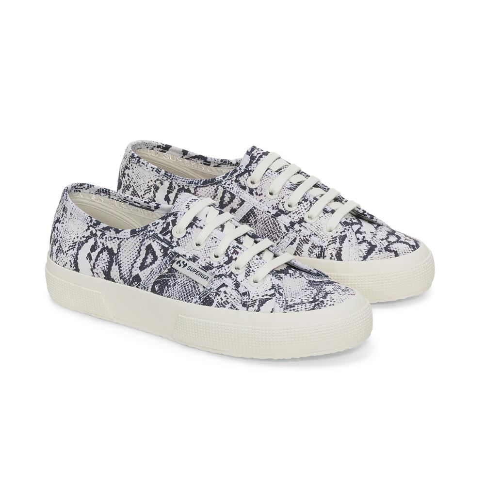 Zapatilla 2750 Print White Avorio Navy Snake