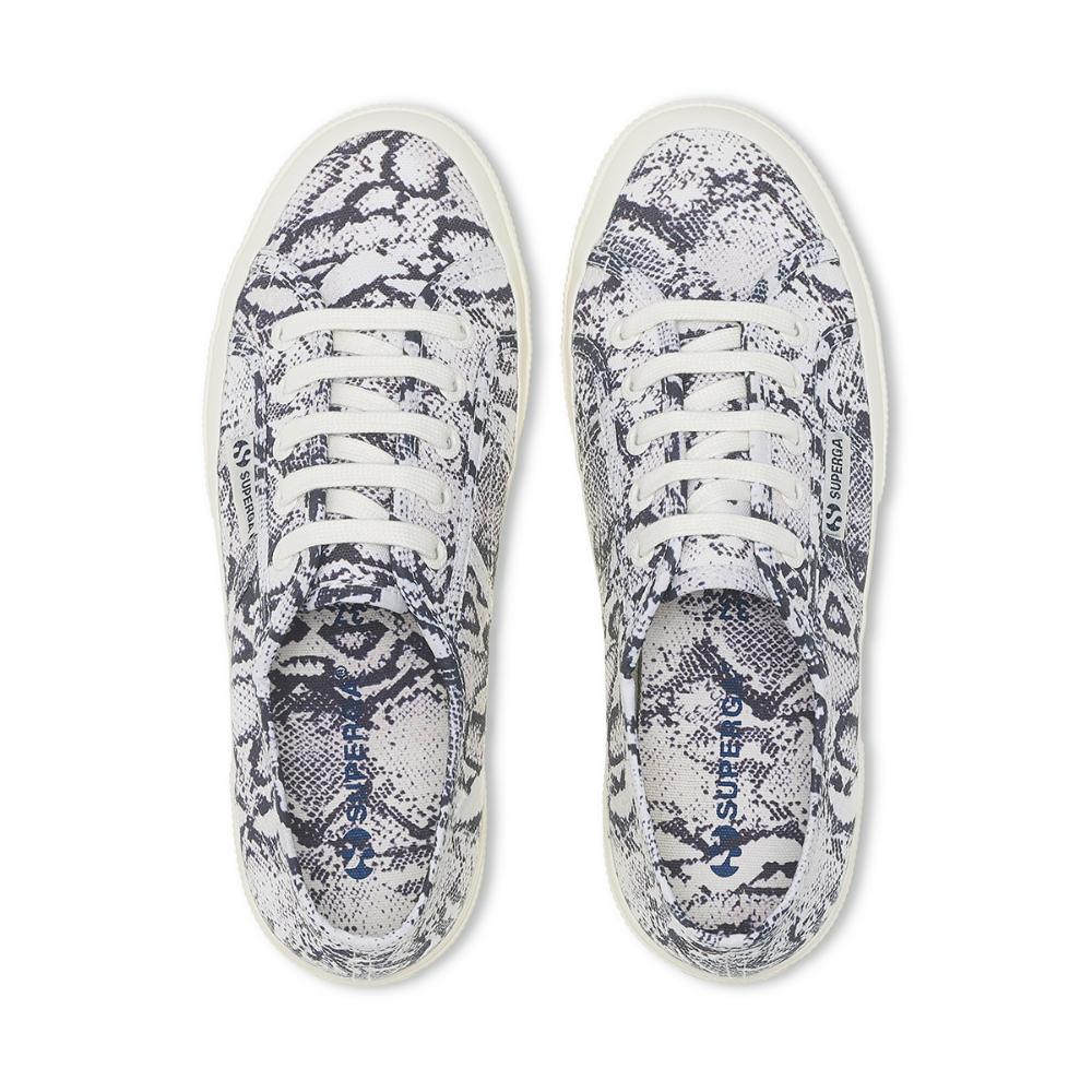 Zapatilla 2750 Print White Avorio Navy Snake