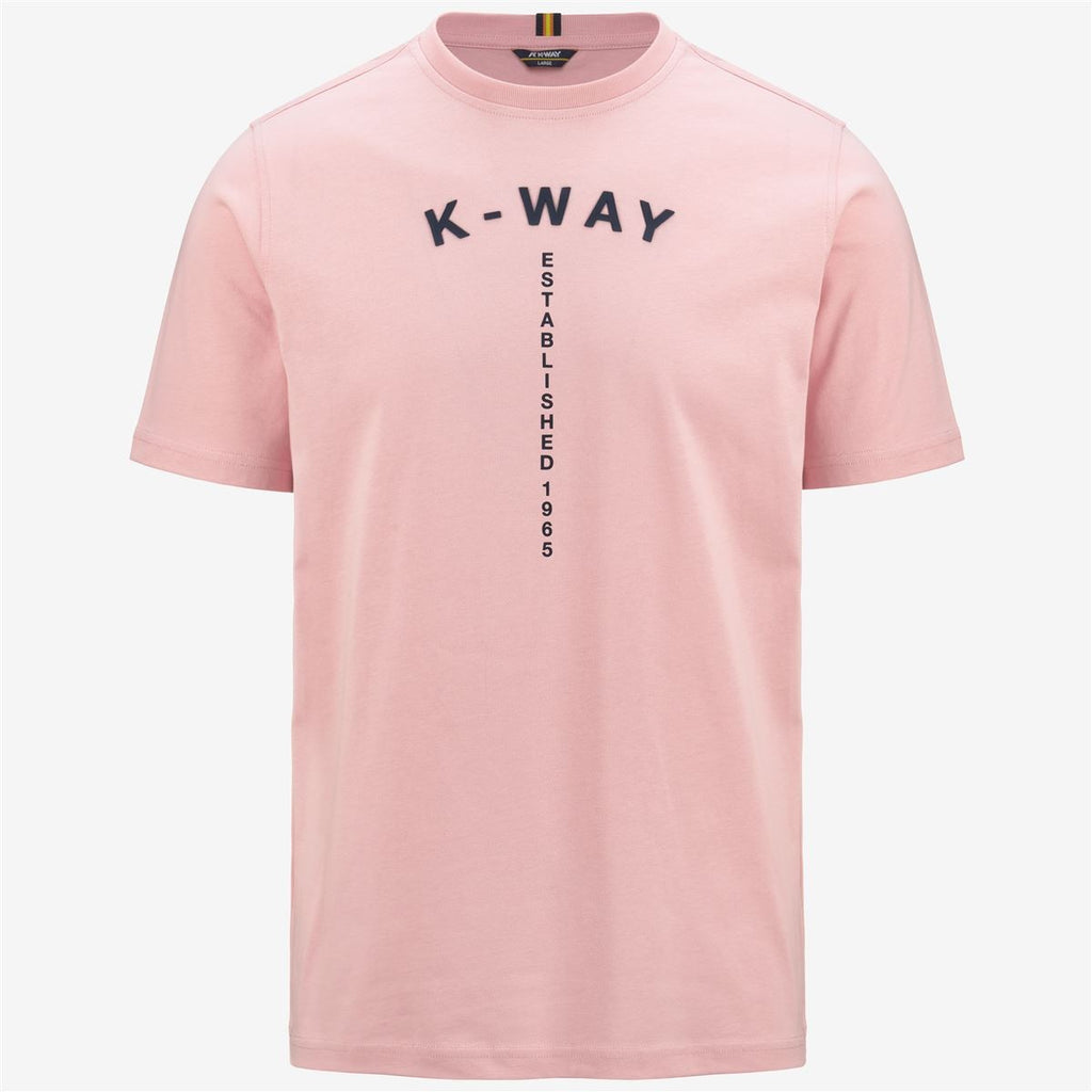 Polera K-Way Men Odom Typo Established Pink