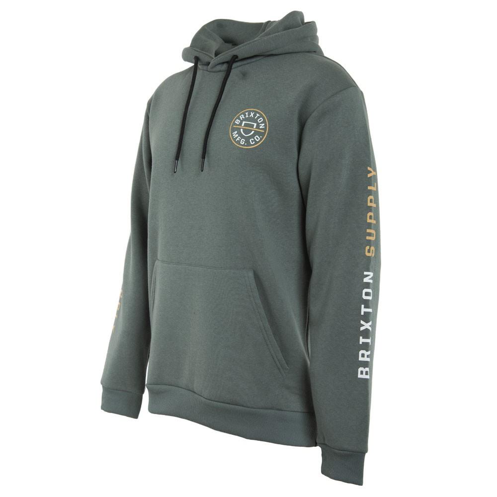 Poleron Men Hoodie Logo Green Light Yellow