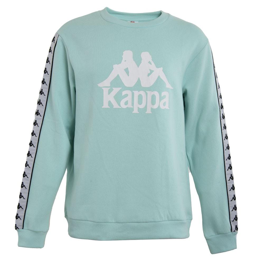 Poleron Men Crew turquoise Banda White