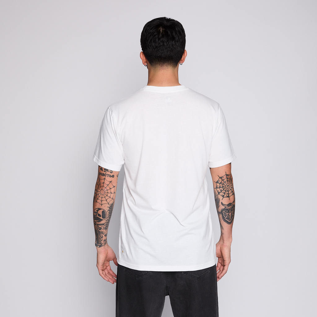 Polera Colo Colo Urbano Hombre Blanco Escudo Verano