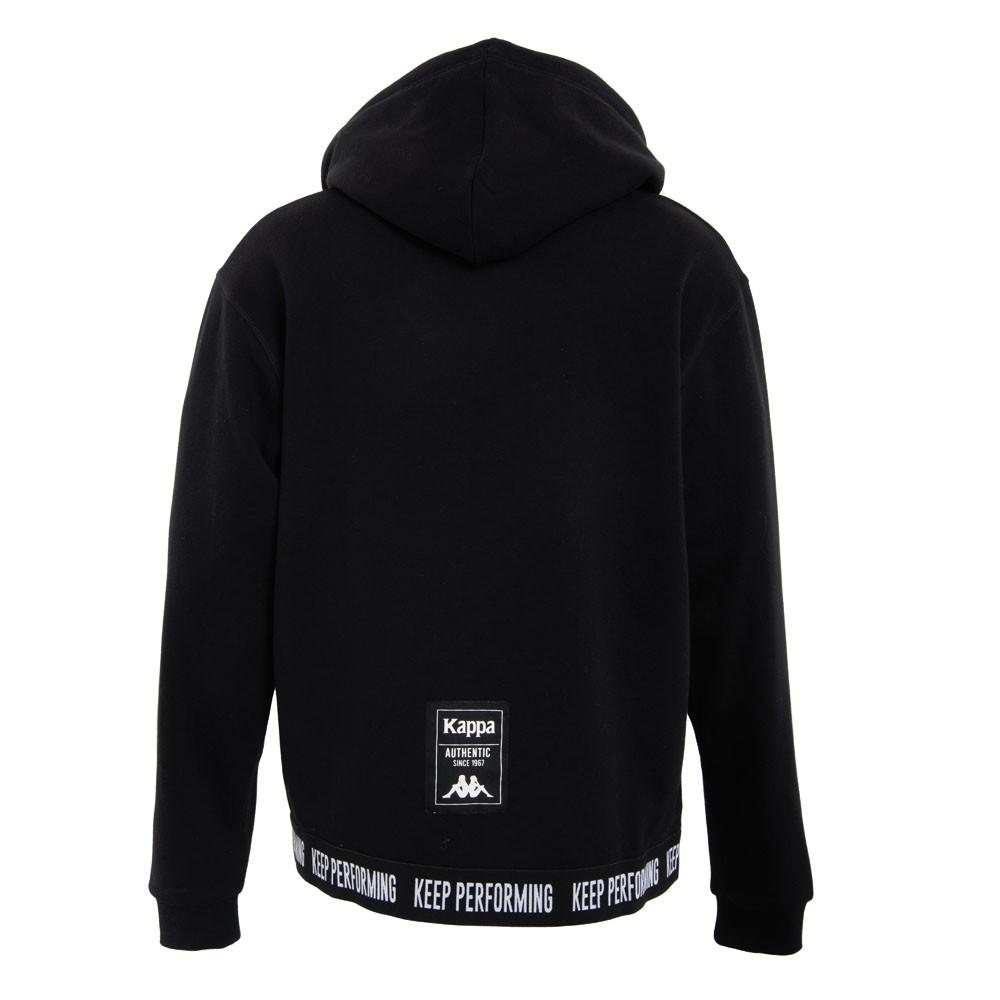 Poleron Men Full Zipper Black White