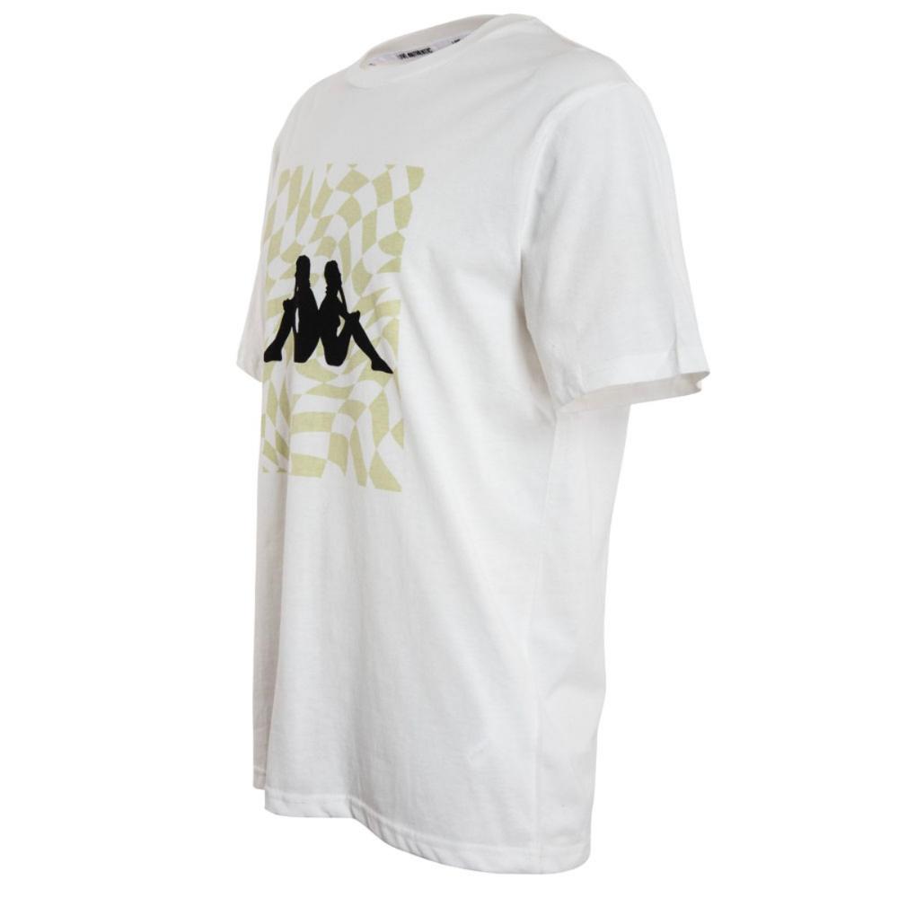 Polera Men White Logo Front checkboard