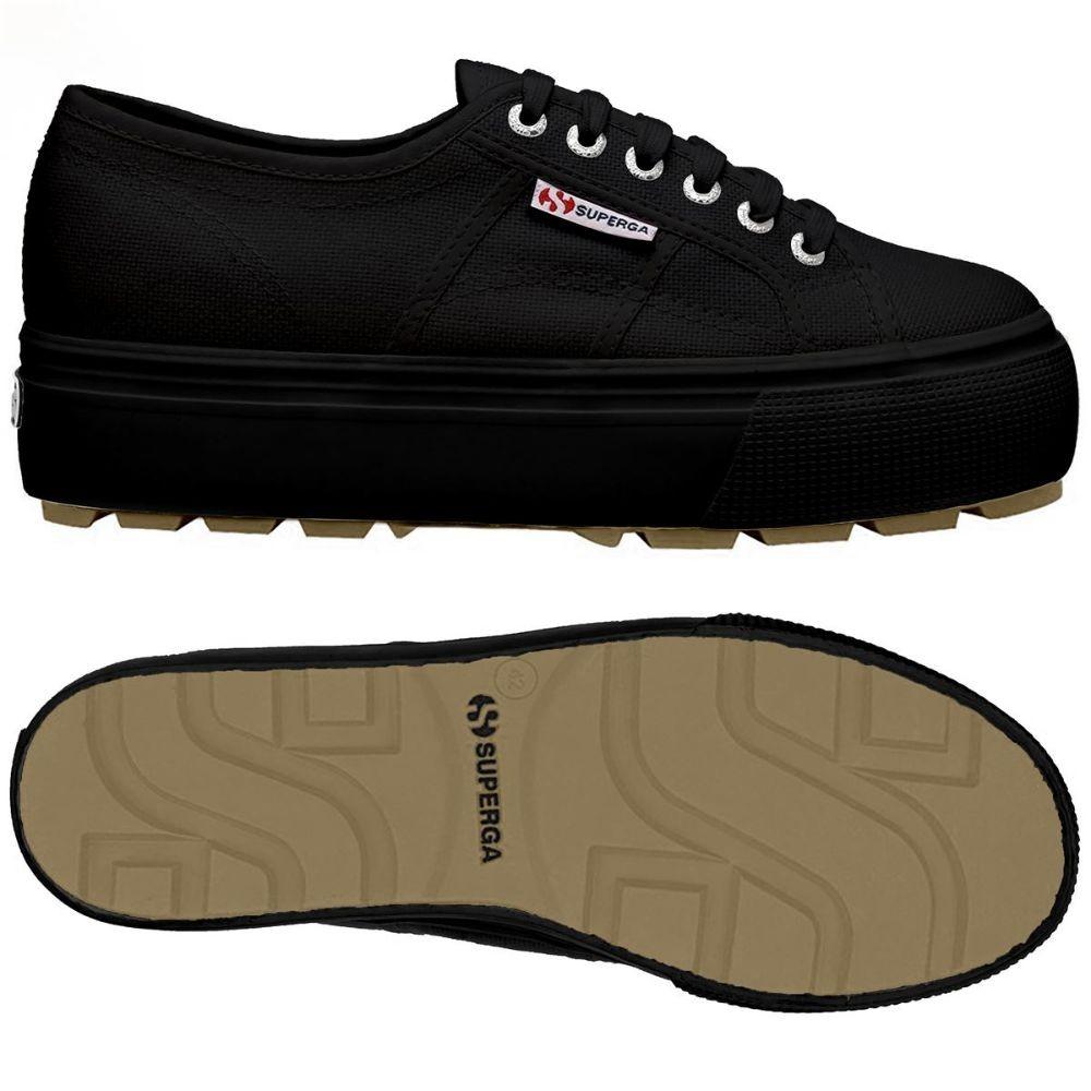 Zapatilla 2790 Tank Full Black Dark Gum Superga