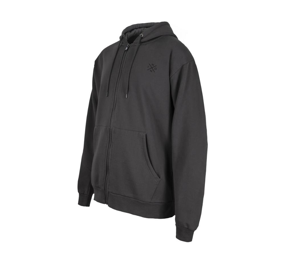 Poleron Men Full zipper Grey Black Cross