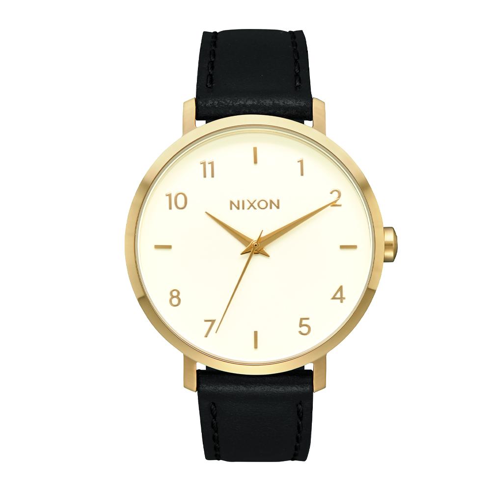 Reloj Nixon Arrow Leather Gold Cream Black