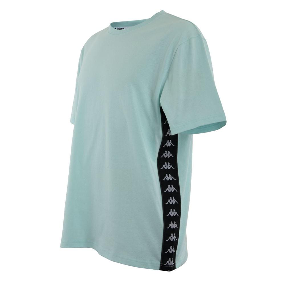 Polera Men Turquoise Logo Back Black