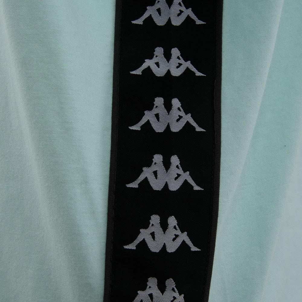 Polera Men Turquoise Logo Back Black