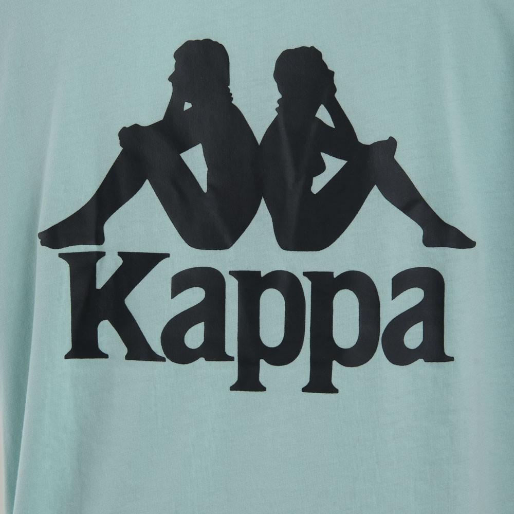 Polera Men Turquoise Logo Back Black