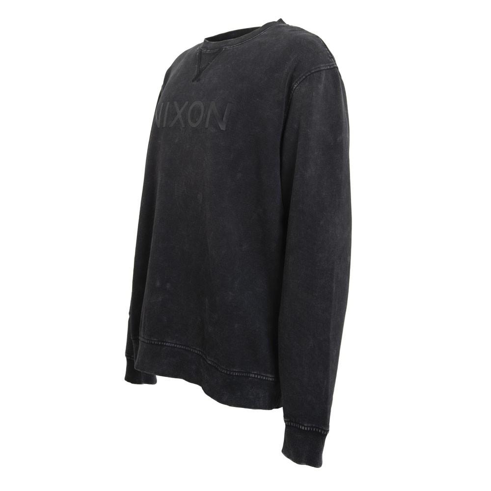 Polerón Crew Men Black Logo Black