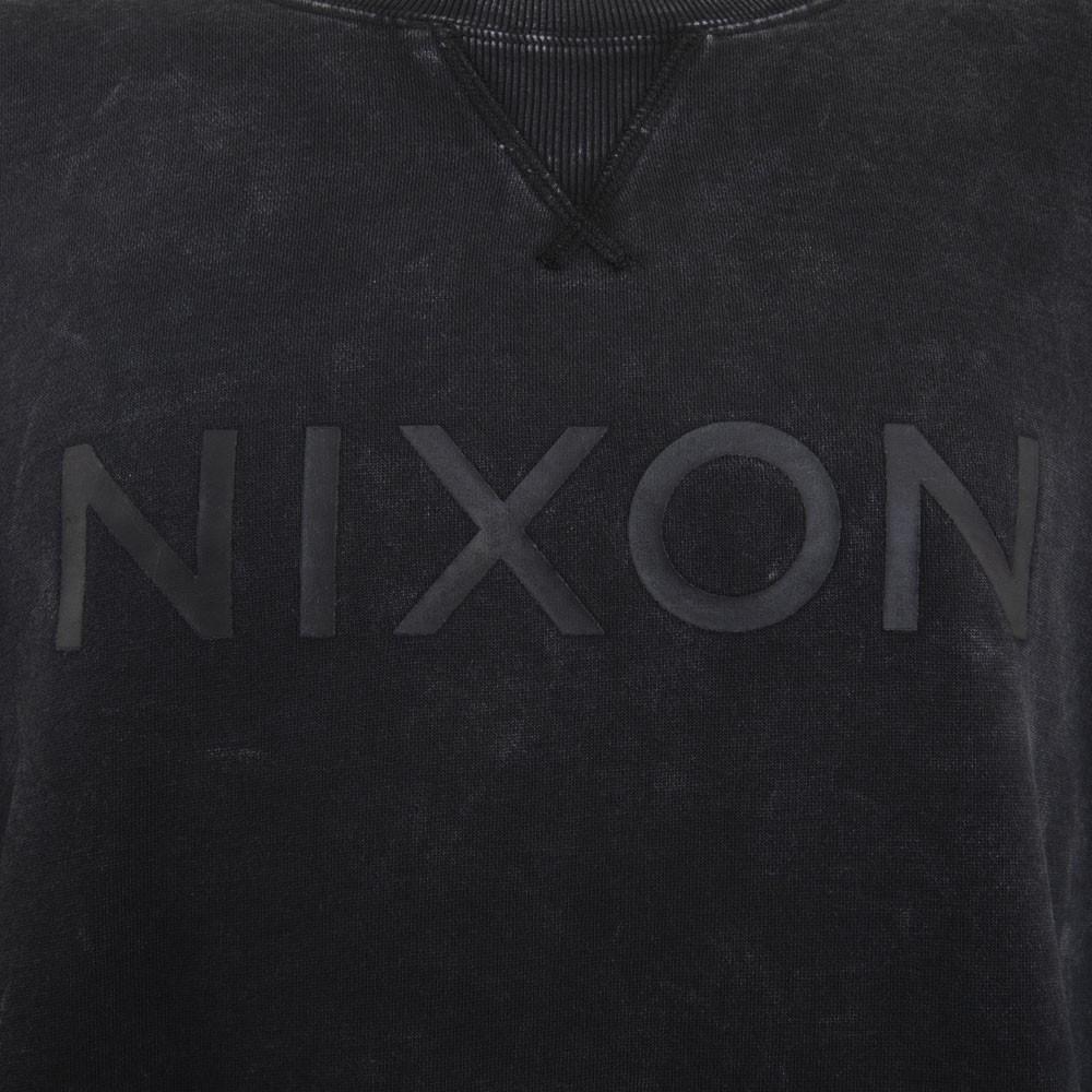 Polerón Crew Men Black Logo Black