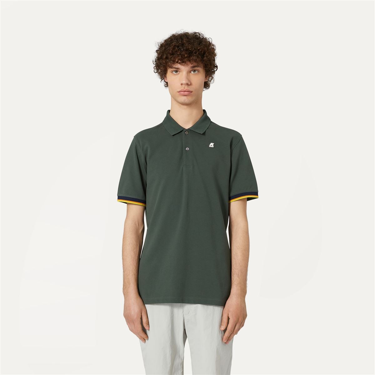 Polera K-Way Men Vincent Green Blackish