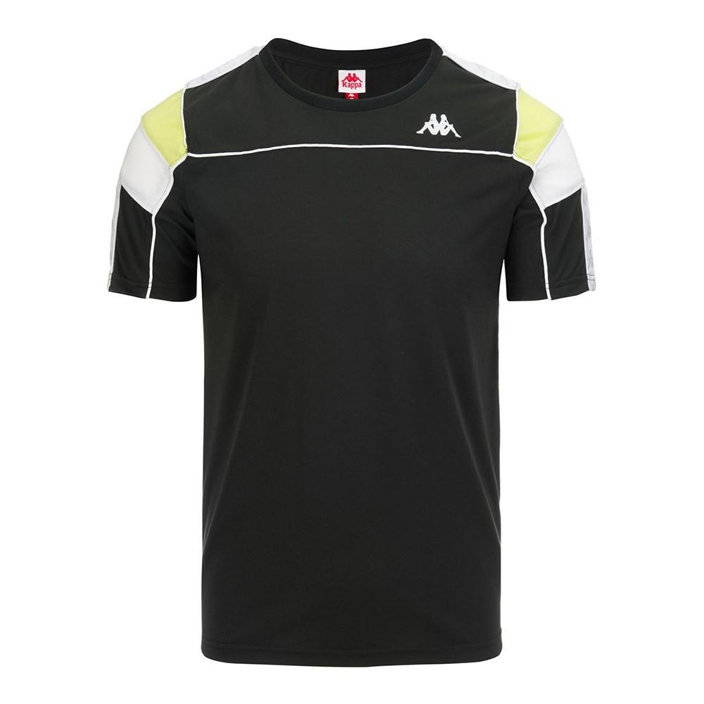 Polera Banda Men Arar Black Green Lime White