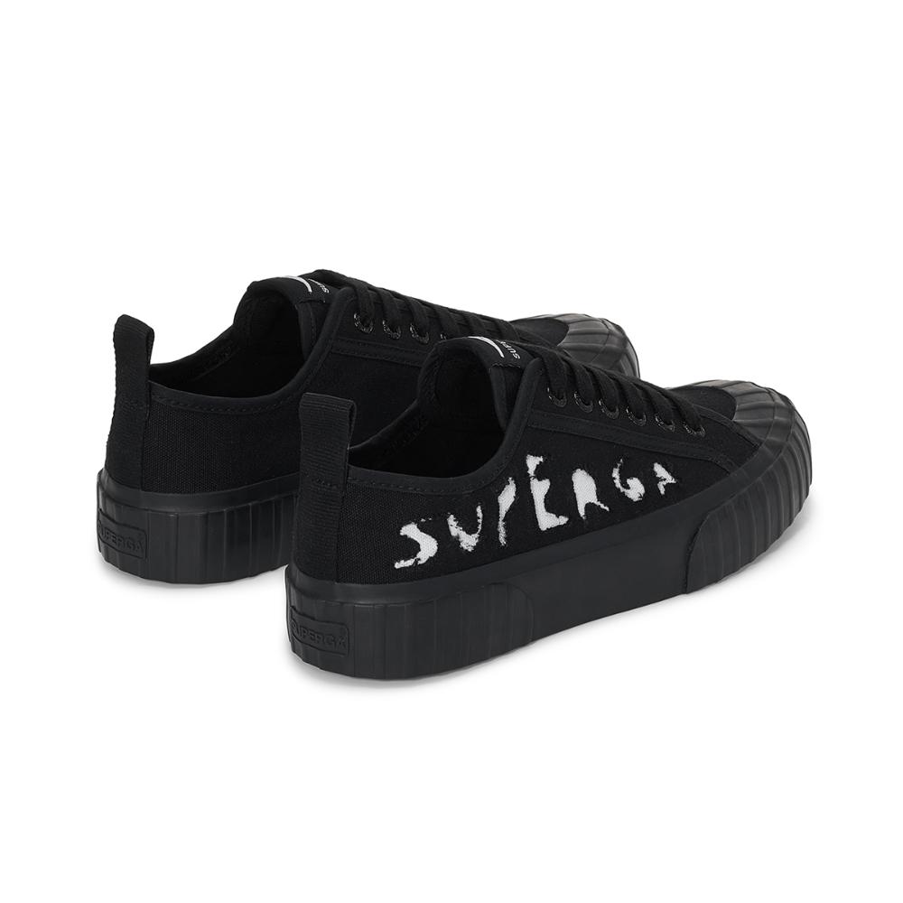 Zapatilla 2630 Ripped Logo Black White