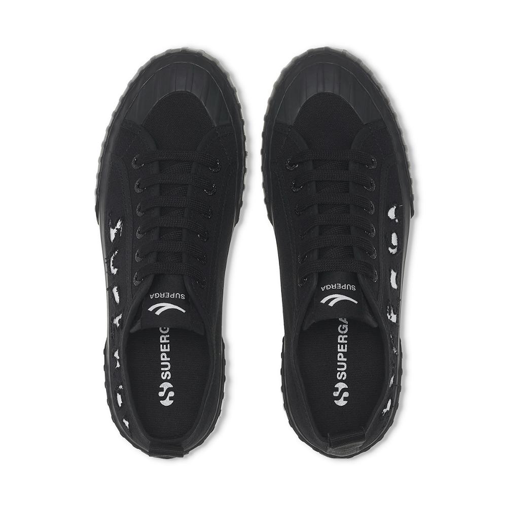 Zapatilla 2630 Ripped Logo Black White