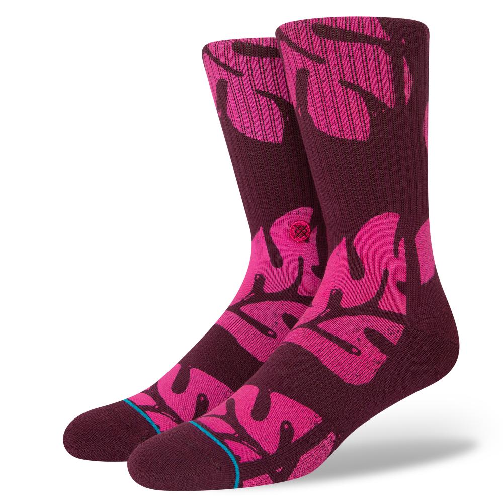 Stance Sock Unisex Plantastic - burgundy