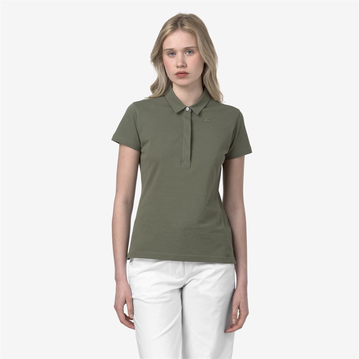 Polera K-Way Women Amedea Pique Green Lichen
