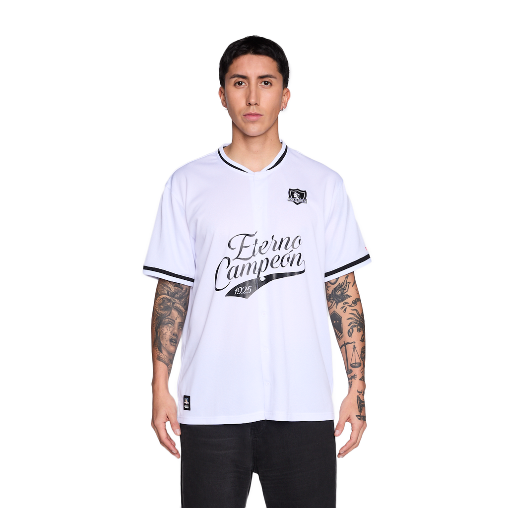Camiseta Baseball Colo Colo Urbano Hombre Eterno Campeón Blanco
