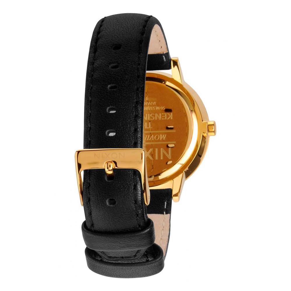 Reloj Kensington Leather Negro/Dorado Nixon