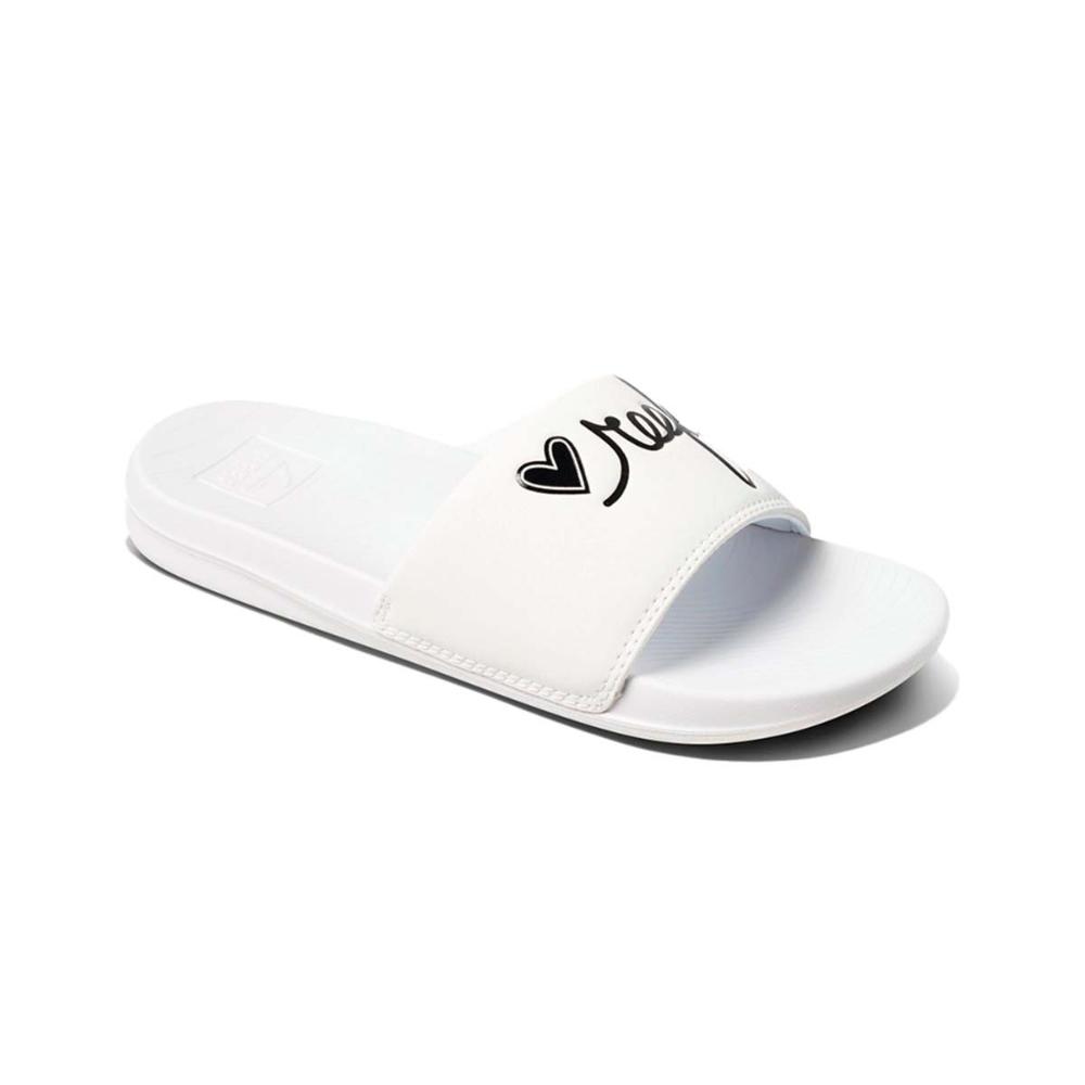Sandalia Women One Slide White Black