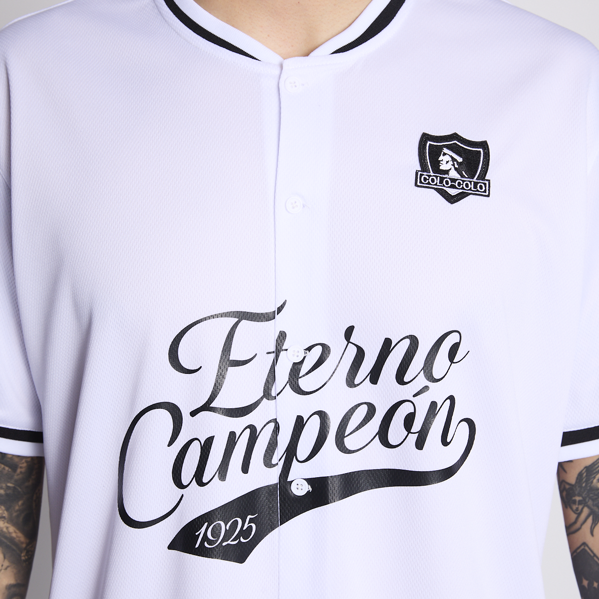 Camiseta Baseball Colo Colo Urbano Hombre Eterno Campeón Blanco