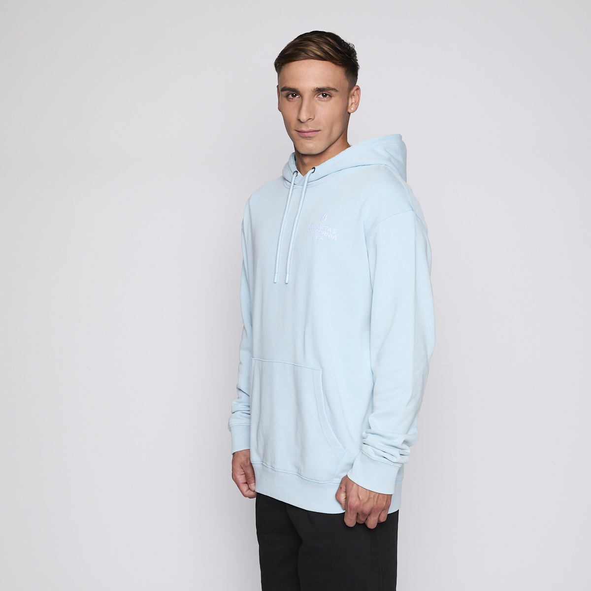 Polerón Nixon Men Hoodie Encinitas Light Blue