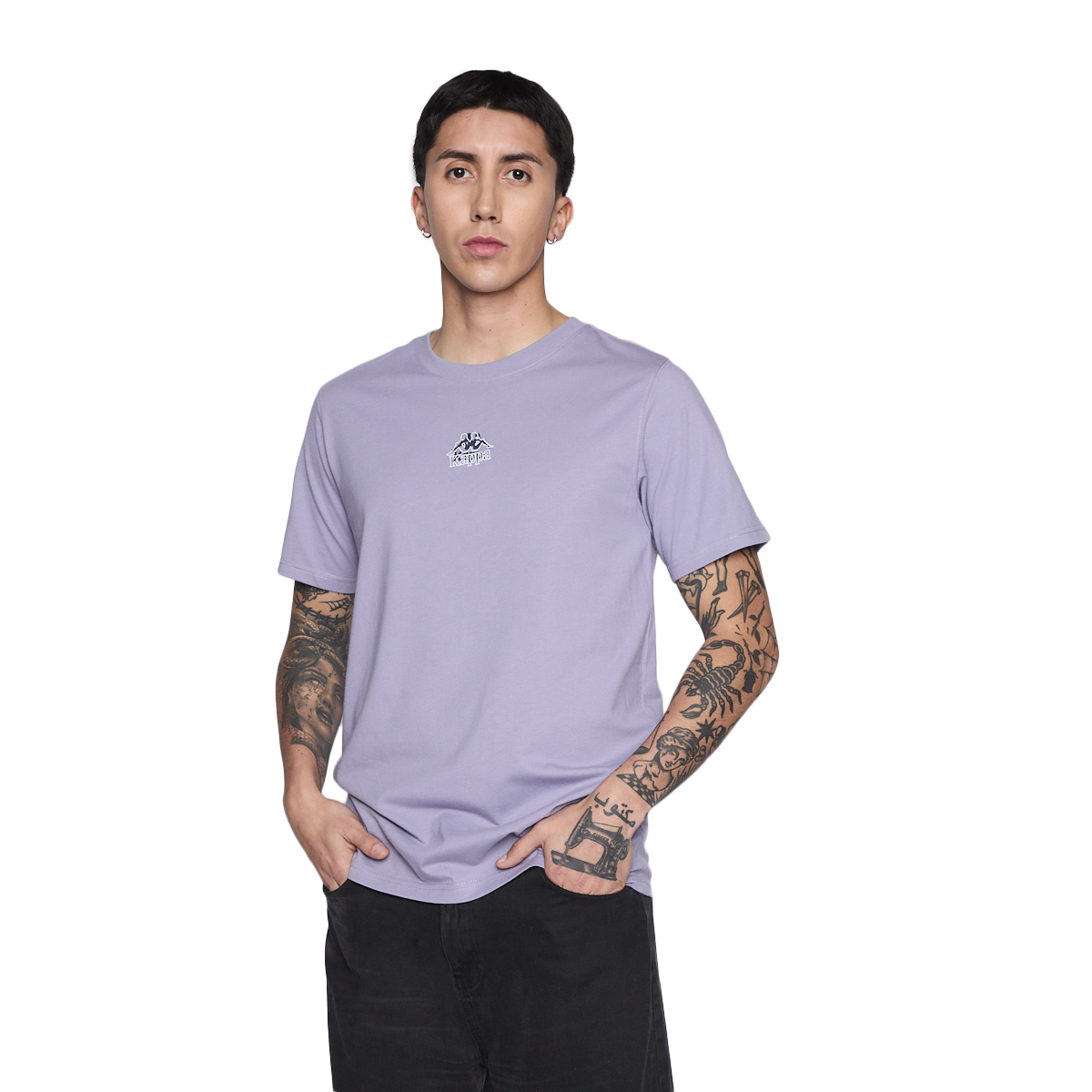 Polera Kappa Men Violet Omini Black