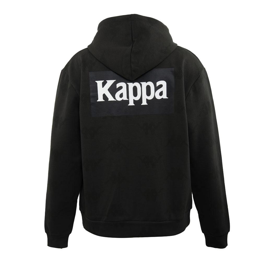 Polerón Men Full Zipper Black Logo Back White