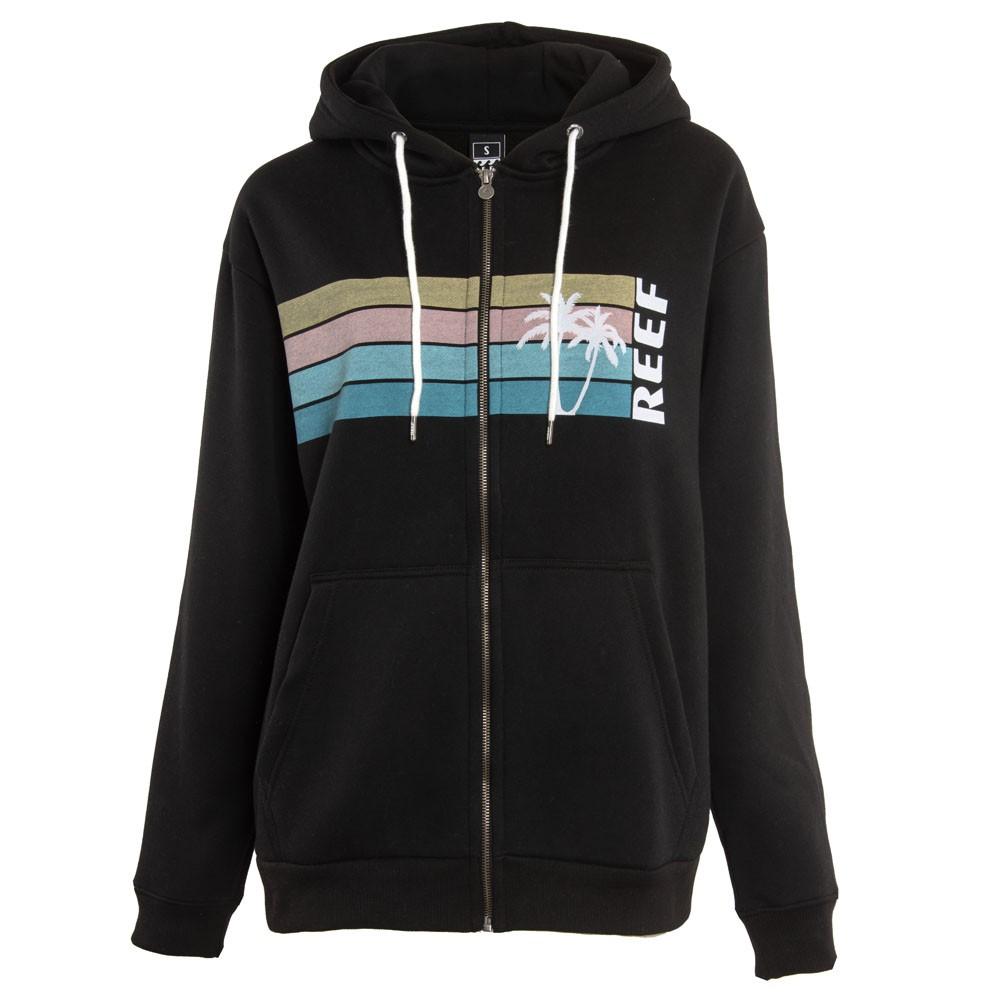 Poleron Men Full Zipper Black Palm