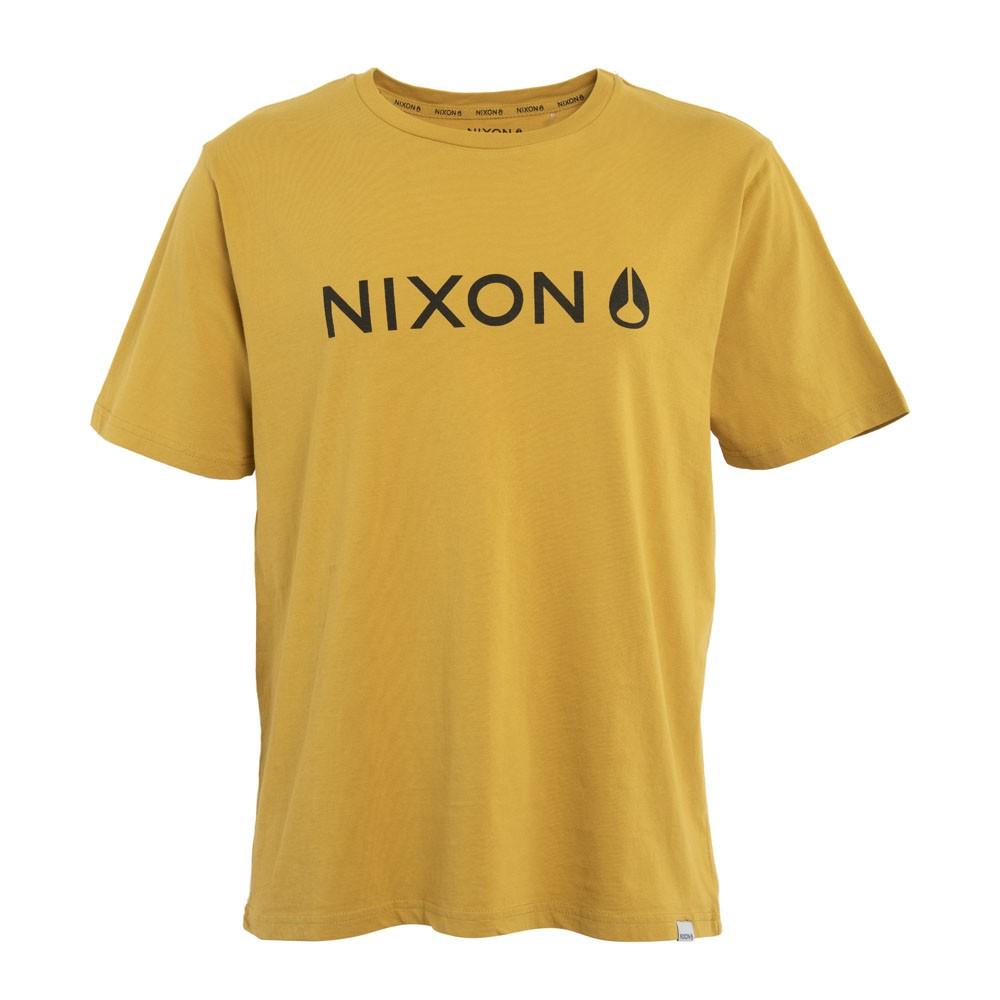Polera Men Mustard Black Logo Front