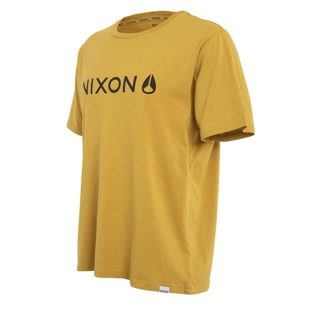 Polera Men Mustard Black Logo Front