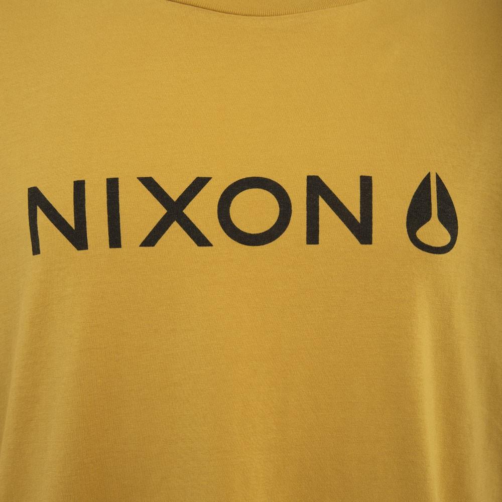 Polera Men Mustard Black Logo Front
