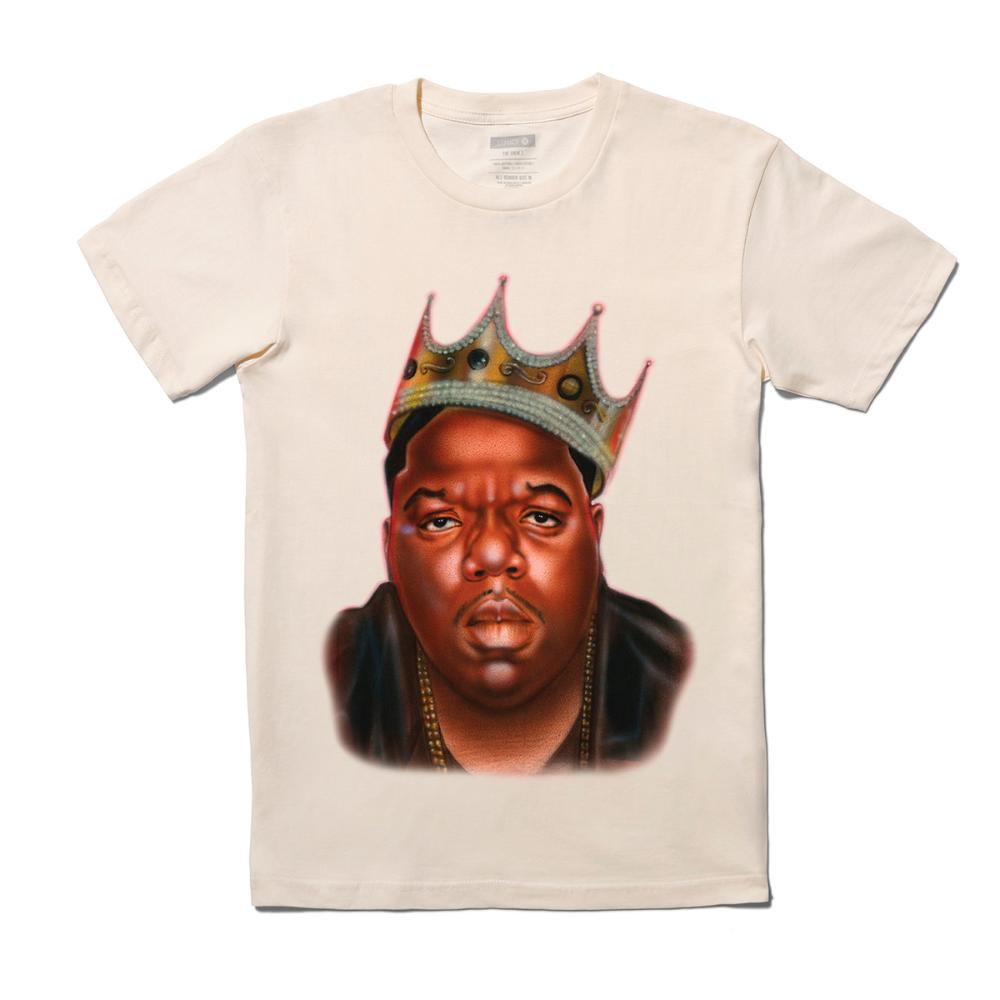 Polera Men Sky's The Limit Notorious B.I.G. Vintage White