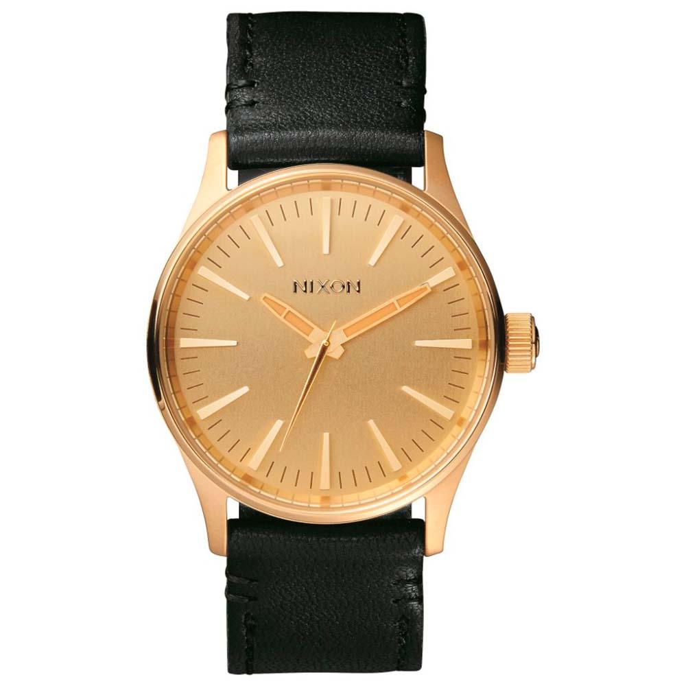 Reloj Nixon Sentry 38 Leather Gold Black