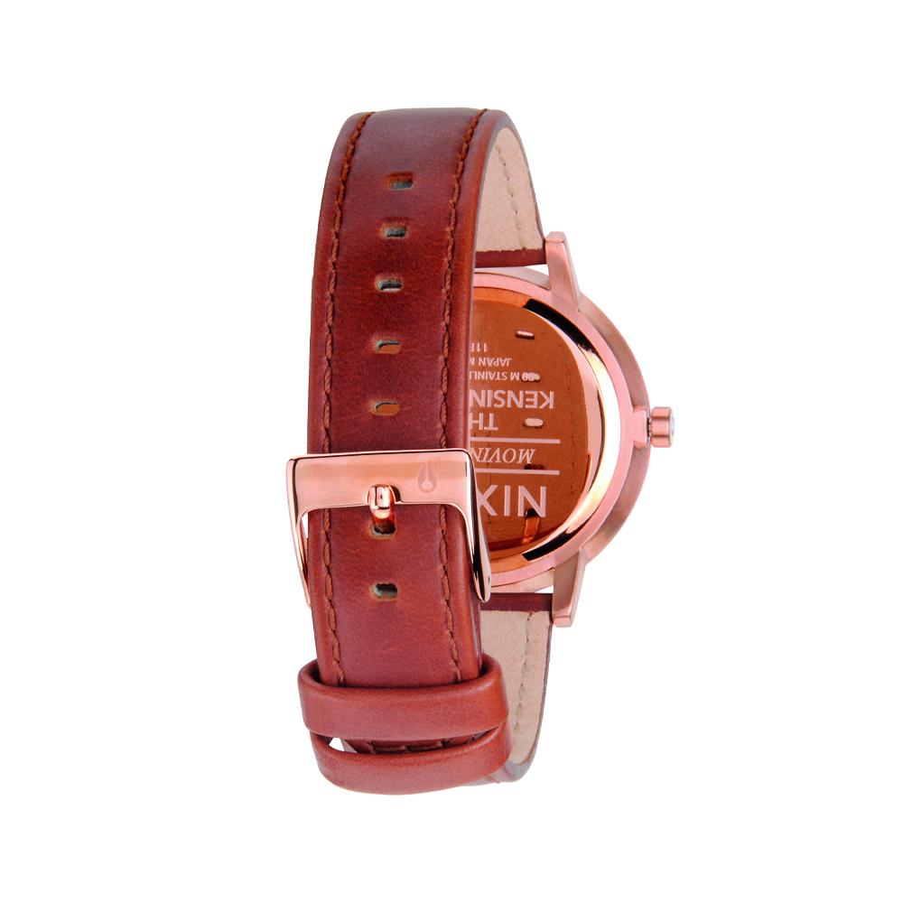 Reloj Nixon Kensington Leather Woven Rose Gold