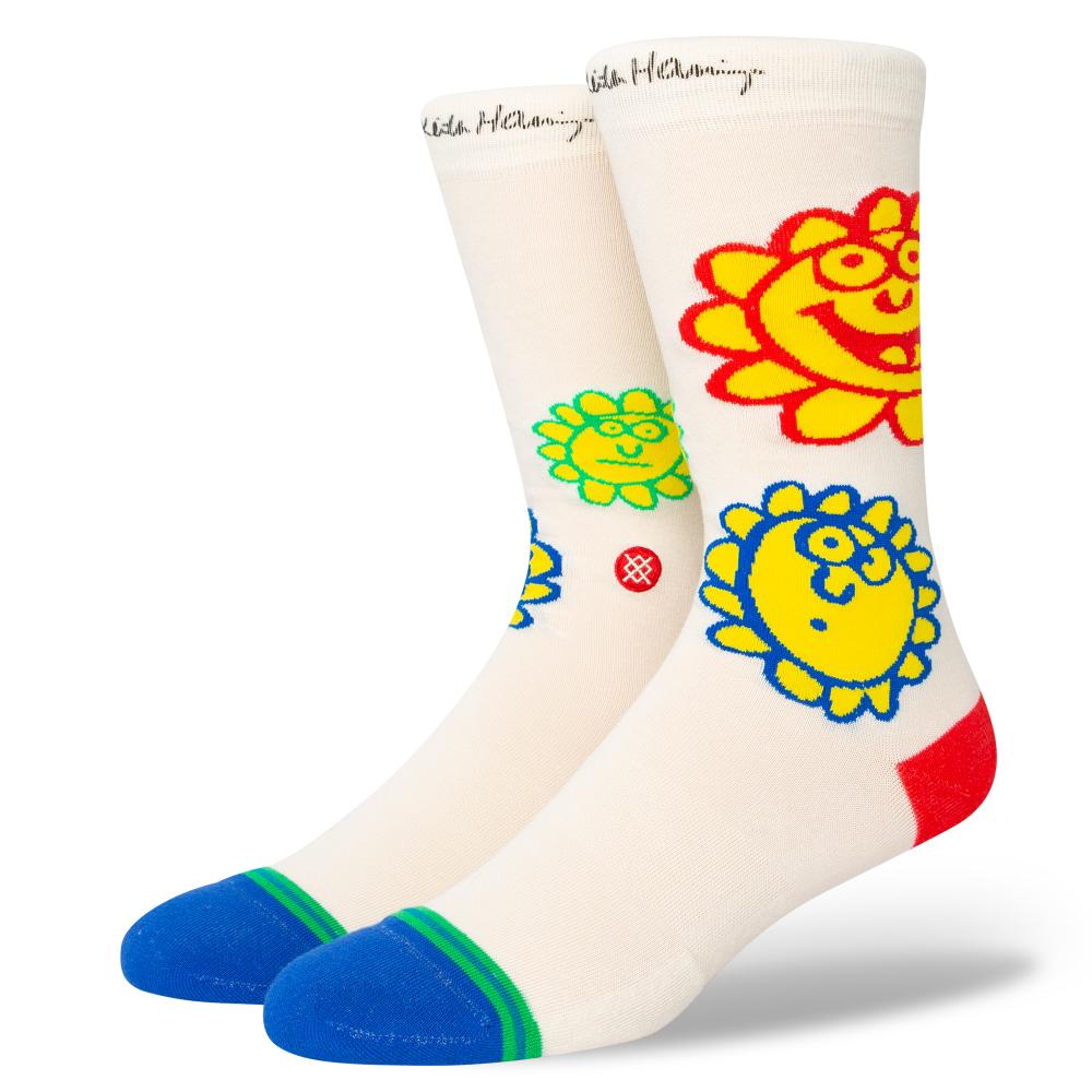 Stance Sock Unisex Happy fields off white