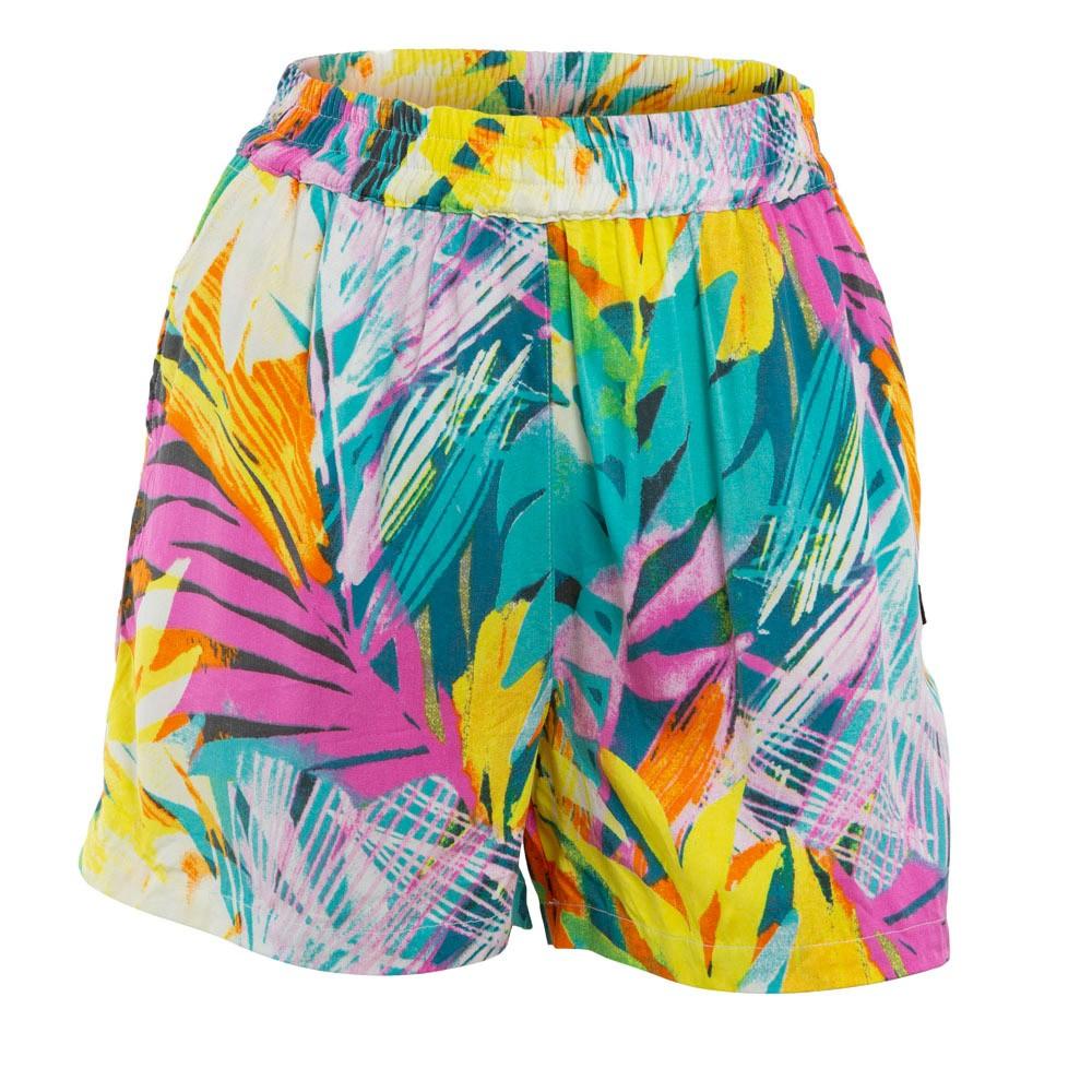 Short Kids Regular Fit Leaves Multi Yellow